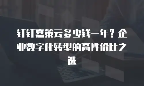 钉钉嘉策云多少钱一年？企业数字化转型的高性价比之选
