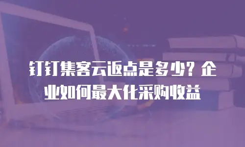 钉钉集客云返点是多少？企业如何最大化采购收益