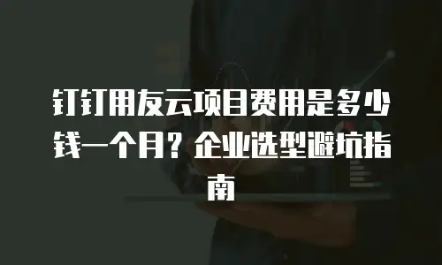 钉钉用友云项目费用是多少钱一个月？企业选型避坑指南