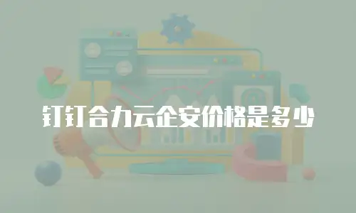 钉钉合力云企安价格是多少