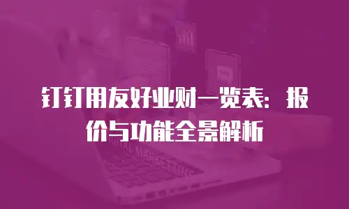 钉钉用友好业财一览表：报价与功能全景解析