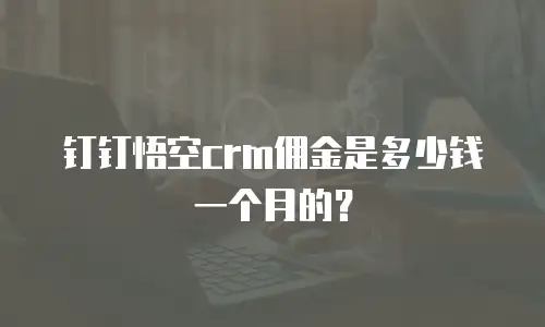 钉钉悟空crm佣金是多少钱一个月的？