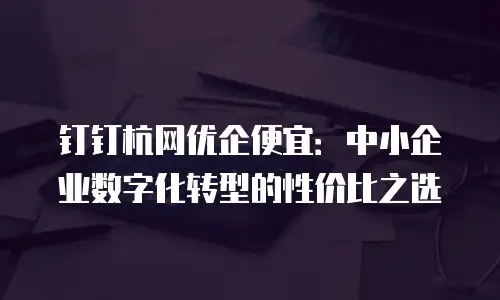 钉钉杭网优企便宜：中小企业数字化转型的性价比之选