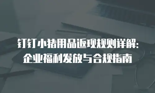 钉钉小猪用品返现规则详解：企业福利发放与合规指南