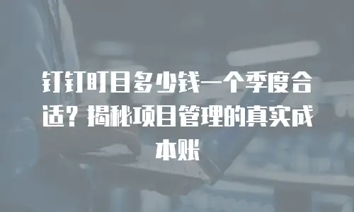 钉钉盯目多少钱一个季度合适？揭秘项目管理的真实成本账