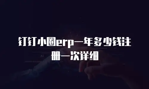 钉钉小圈erp一年多少钱注册一次详细