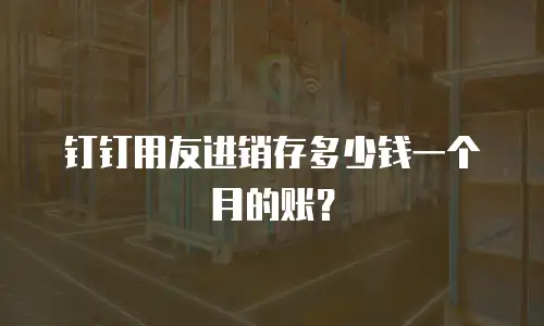 钉钉用友进销存多少钱一个月的账？