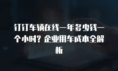 钉钉车辆在线一年多少钱一个小时？企业用车成本全解析