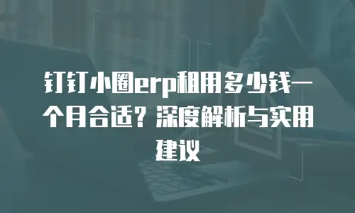 钉钉小圈erp租用多少钱一个月合适？深度解析与实用建议