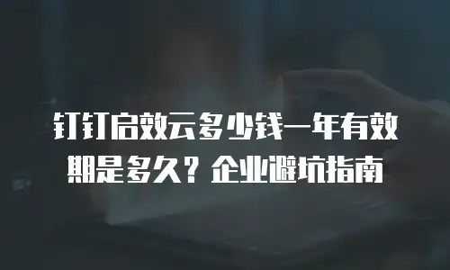 钉钉启效云多少钱一年有效期是多久？企业避坑指南