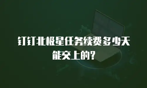 钉钉北极星任务续费多少天能交上的？