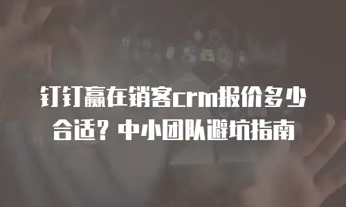 钉钉赢在销客crm报价多少合适？中小团队避坑指南