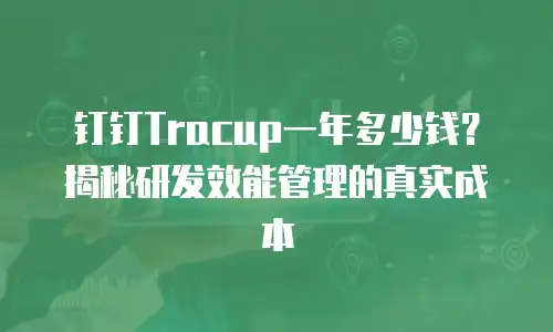 钉钉Tracup一年多少钱？揭秘研发效能管理的真实成本