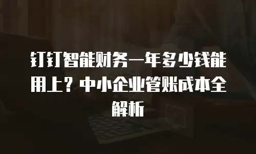 钉钉智能财务一年多少钱能用上？中小企业管账成本全解析