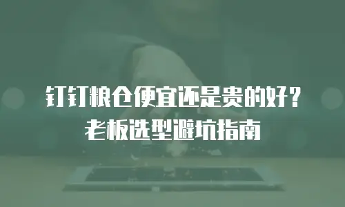 钉钉粮仓便宜还是贵的好？老板选型避坑指南
