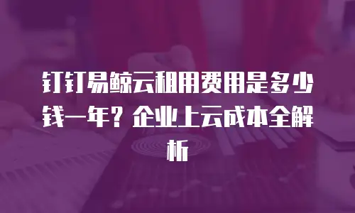 钉钉易鲸云租用费用是多少钱一年？企业上云成本全解析