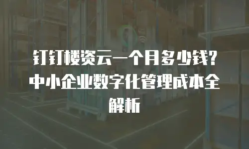 钉钉楼资云一个月多少钱？中小企业数字化管理成本全解析