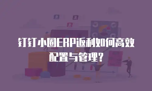 钉钉小圈ERP返利如何高效配置与管理？