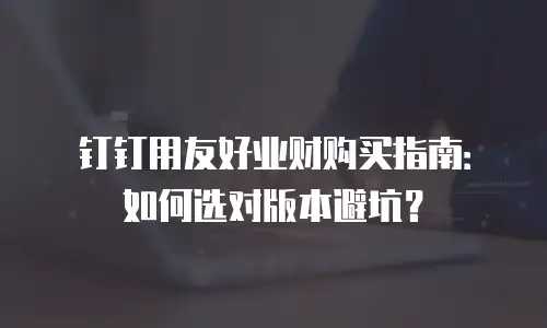 钉钉用友好业财购买指南：如何选对版本避坑？