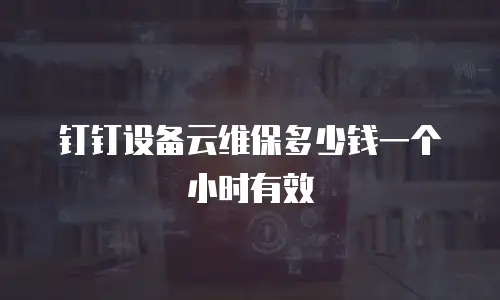 钉钉设备云维保多少钱一个小时有效