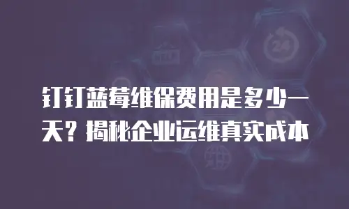 钉钉蓝莓维保费用是多少一天？揭秘企业运维真实成本