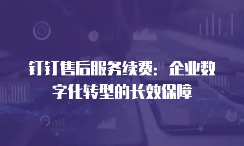 钉钉售后服务续费：企业数字化转型的长效保障