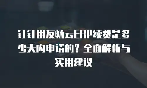 钉钉用友畅云ERP续费是多少天内申请的？全面解析与实用建议
