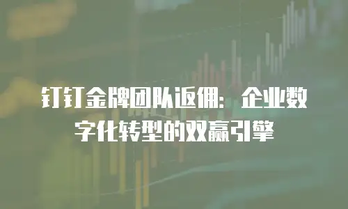 钉钉金牌团队返佣：企业数字化转型的双赢引擎