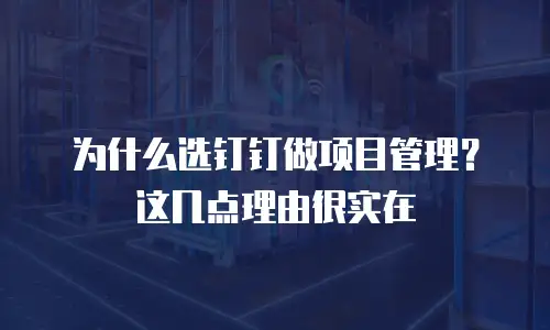 为什么选钉钉做项目管理？这几点理由很实在