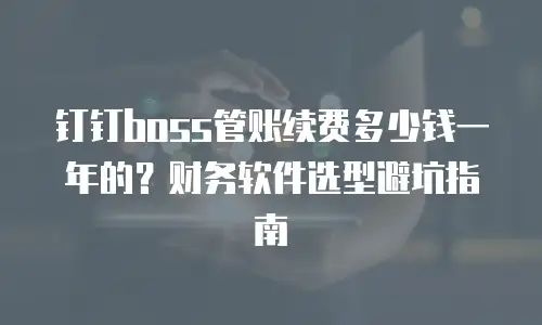 钉钉boss管账续费多少钱一年的？财务软件选型避坑指南