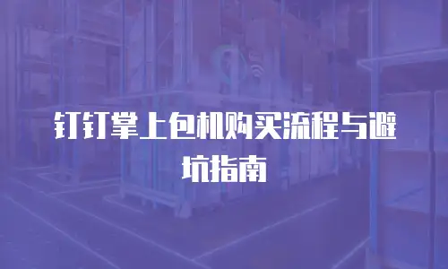 钉钉掌上包机购买流程与避坑指南