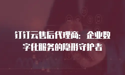 钉钉云售后代理商：企业数字化服务的隐形守护者
