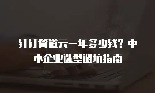钉钉简道云一年多少钱？中小企业选型避坑指南