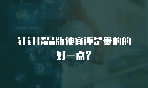 钉钉精品版便宜还是贵的的好一点？