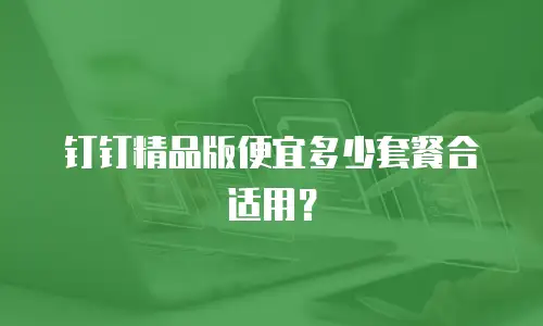 钉钉精品版便宜多少套餐合适用？