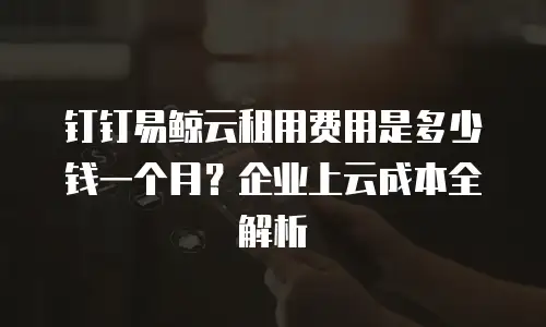 钉钉易鲸云租用费用是多少钱一个月？企业上云成本全解析