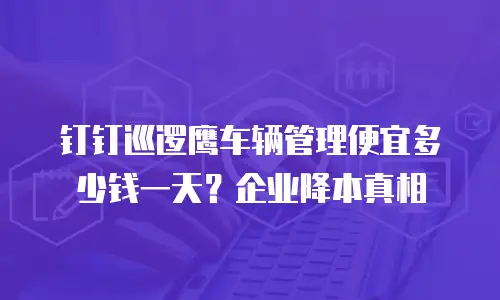 钉钉巡逻鹰车辆管理便宜多少钱一天？企业降本真相