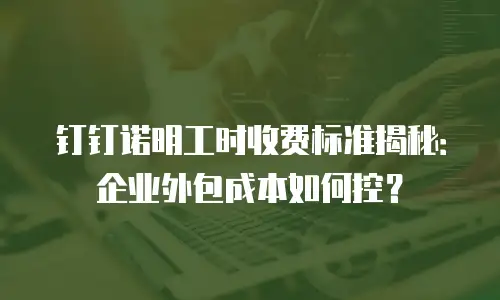 钉钉诺明工时收费标准揭秘：企业外包成本如何控？