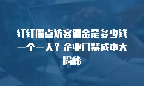 钉钉魔点访客佣金是多少钱一个一天？企业门禁成本大揭秘
