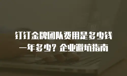 钉钉金牌团队费用是多少钱一年多少？企业避坑指南