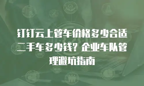 钉钉云上管车价格多少合适二手车多少钱？企业车队管理避坑指南