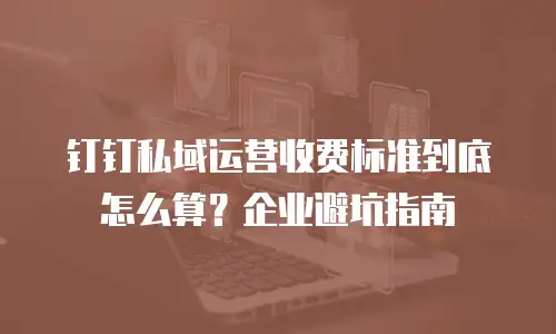 钉钉私域运营收费标准到底怎么算？企业避坑指南