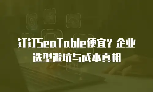 钉钉SeaTable便宜？企业选型避坑与成本真相