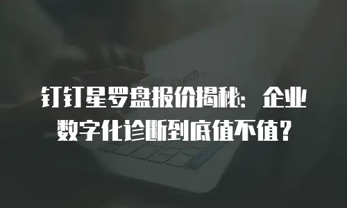 钉钉星罗盘报价揭秘：企业数字化诊断到底值不值？