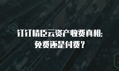 钉钉精臣云资产收费真相：免费还是付费？