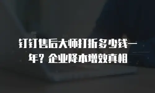 钉钉售后大师打折多少钱一年？企业降本增效真相