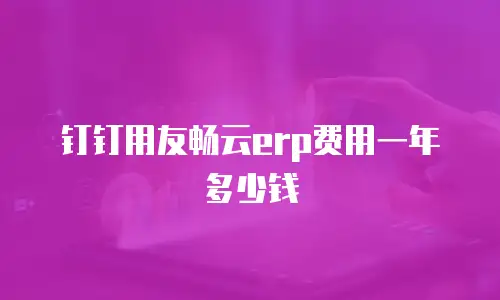 钉钉用友畅云erp费用一年多少钱
