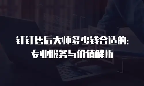 钉钉售后大师多少钱合适的：专业服务与价值解析