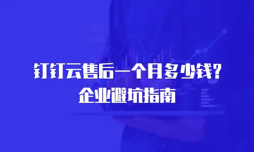 钉钉云售后一个月多少钱？企业避坑指南
