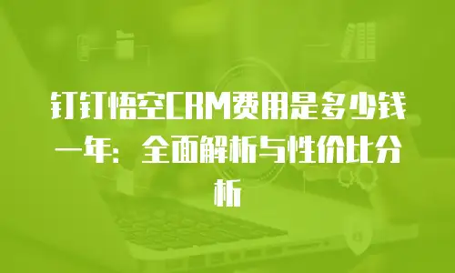 钉钉悟空CRM费用是多少钱一年：全面解析与性价比分析